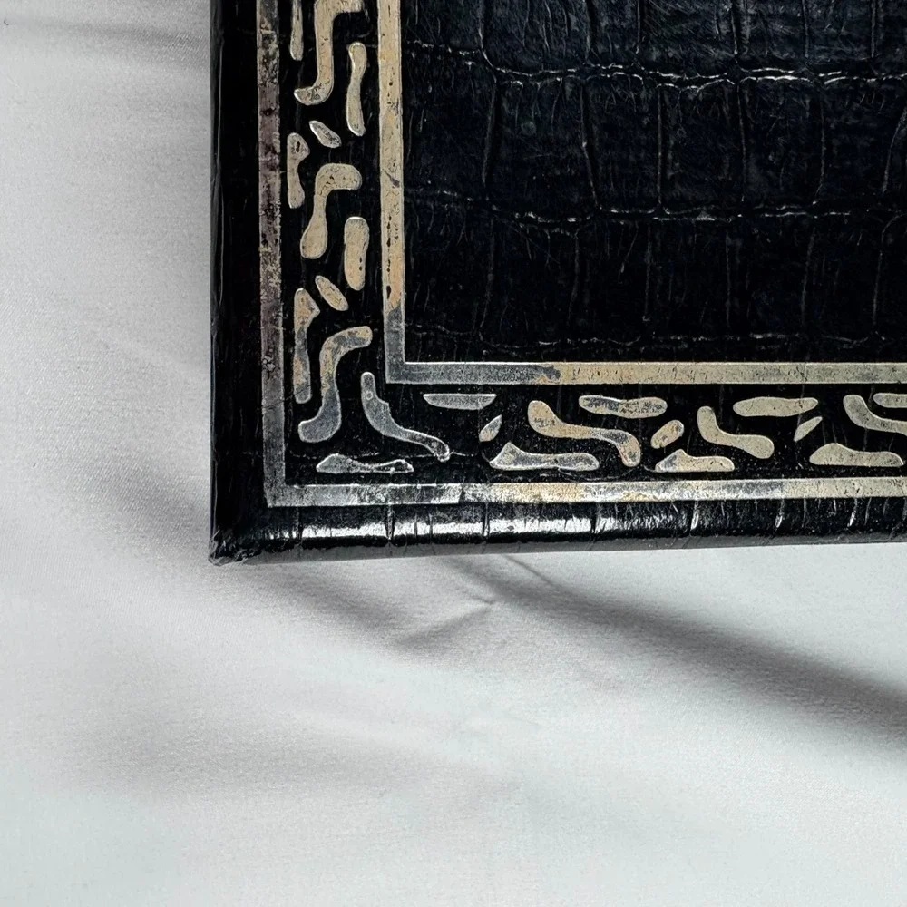 Buxton Black Velvet Jewelry Box Organizer Ring Holder Rectangle Case